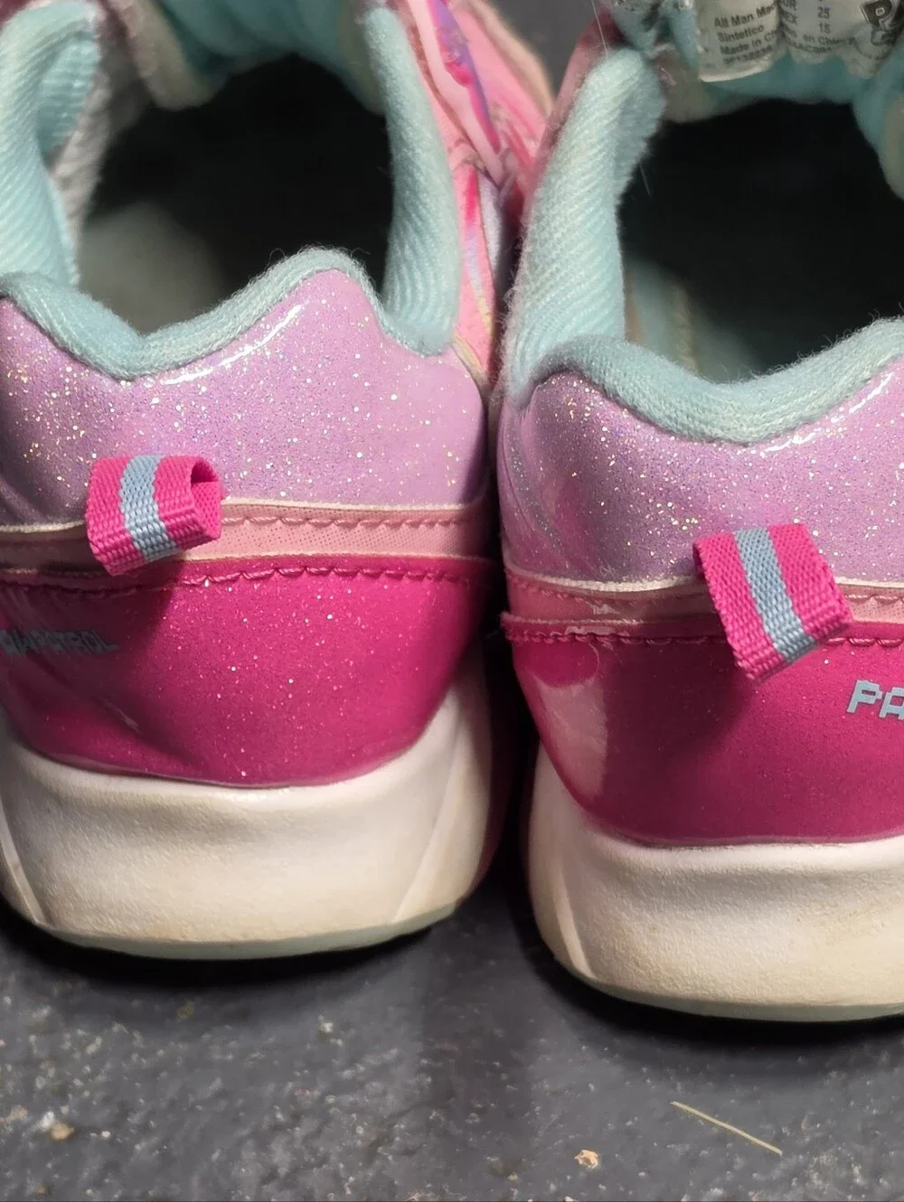 PAW Patrol Pink Glitter Sneakers Girls 8